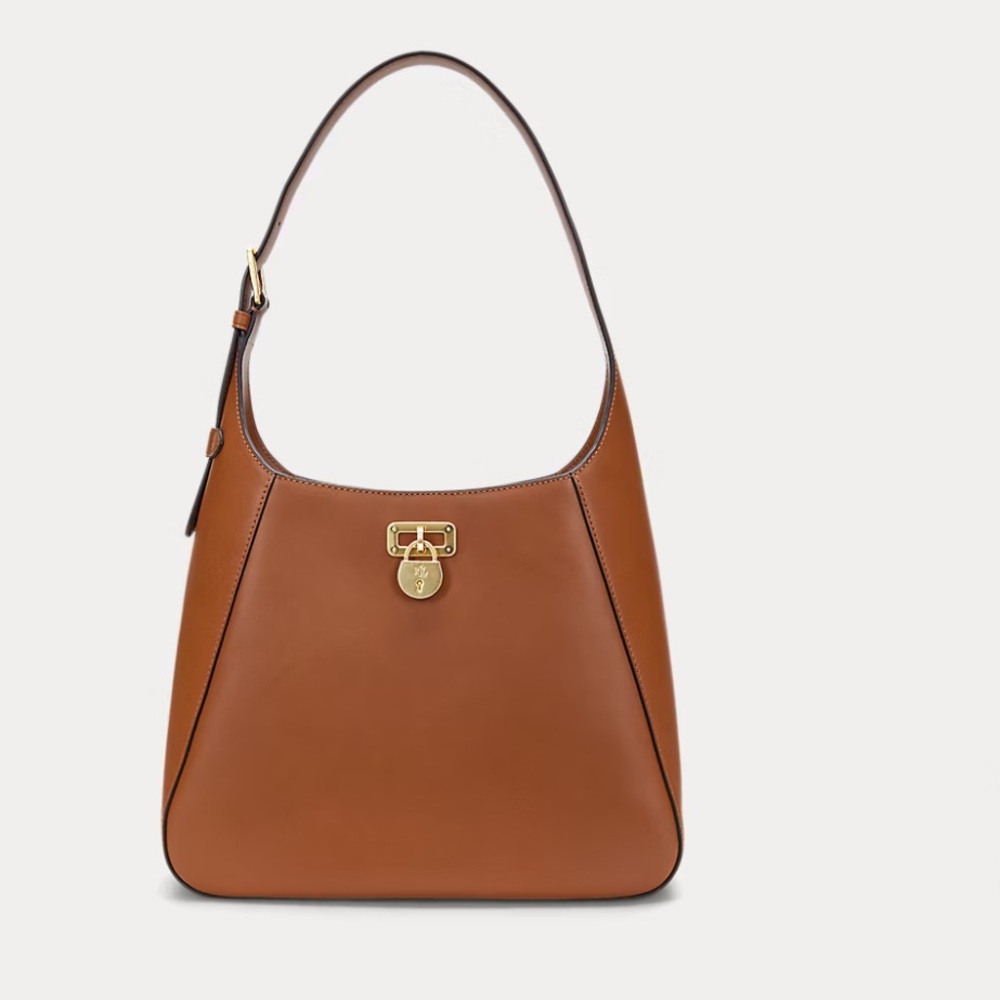 Ralph Lauren Leather Large Tanner Shoulder Bag